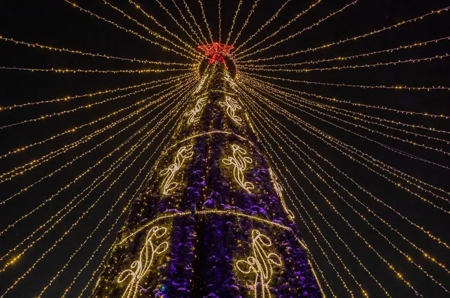 Новый год-2026 в ХМАО: в Сургуте начали устанавливать первые новогодние елки