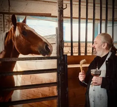 В ХМАО освятили лошадей клуба «Аллюр»