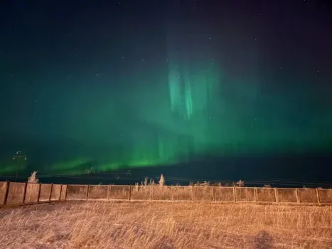 Мощное северное сияние наблюдали в окрестностях Сургута