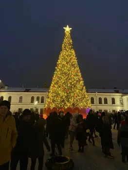В Сургуте на площади Советов заменили новогоднюю ель