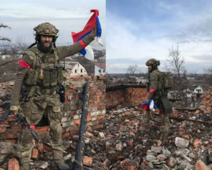 «Это наша общая победа»: участник СВО из Сургута поднял флаг над освобожденной Суджей