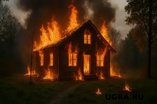 &laquo;Дом был полностью охвачен огнем&raquo;: в Сургуте на пожаре погибла женщина