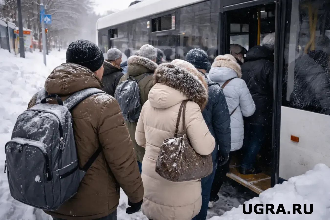 Жители Ханты-Мансийска часами мерзнут на остановках и жалуются на водителей