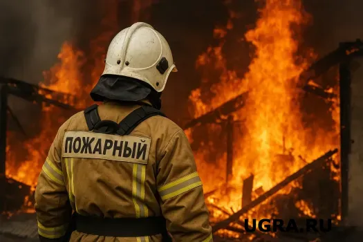 В ХМАО сгорел частный дом: спасатели нашли погибшего