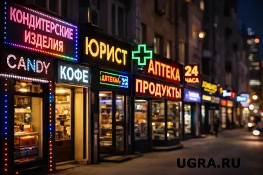 В Югре вступил в силу запрет на иностранные слова на вывесках