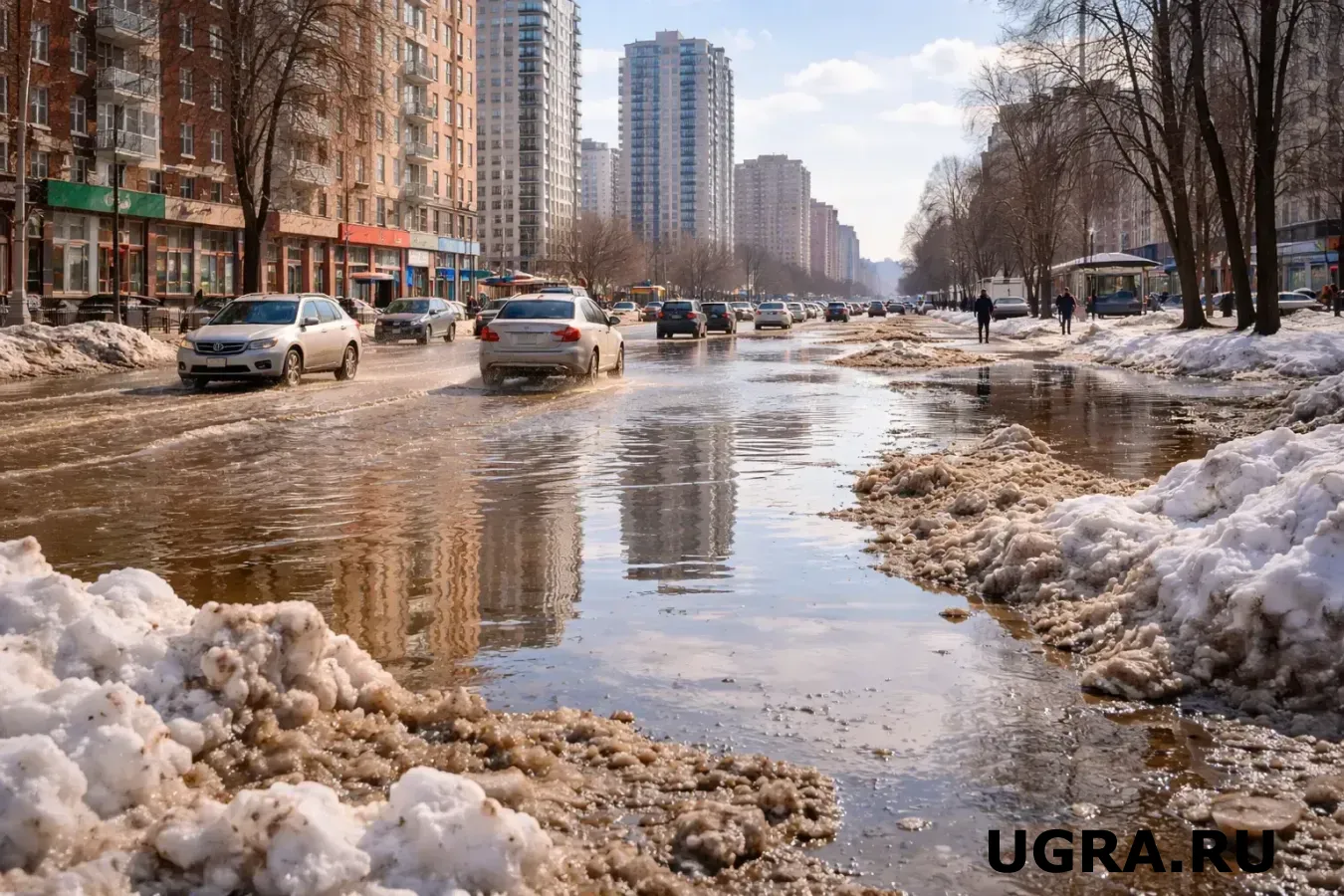 В Нефтеюганске прокуратура проверяет причины подтопления улиц