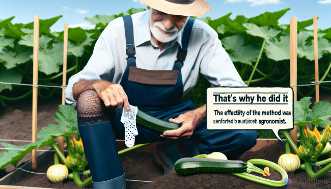 Дед-дачник надевал чулки на кабачки: зачем чего он так делал &mdash; эффективность метода подтвердила агроном